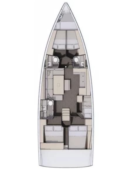 Charter Rental Sailboat Kaito in Spain Layout | Yacht4Less