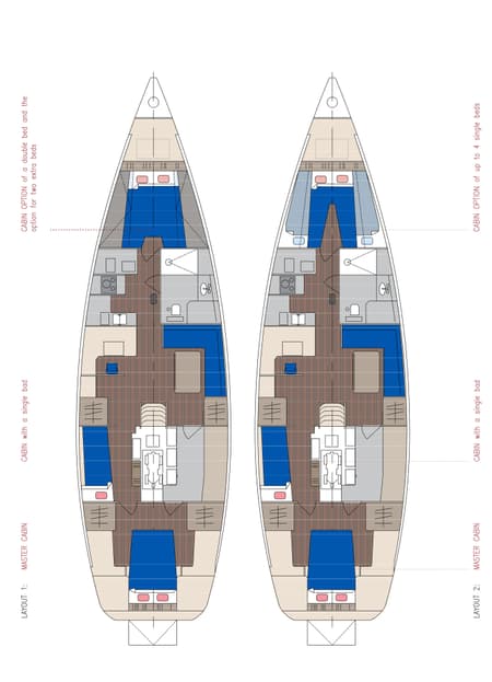 Charter Rental Sailboat Amica in Croatia Layout | Yacht4Less