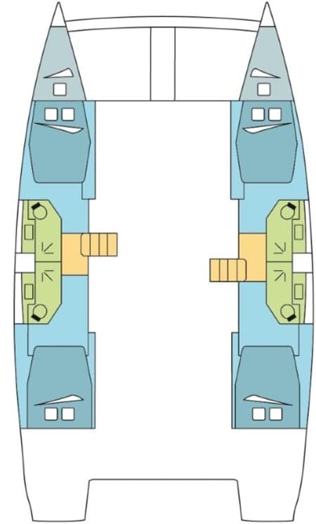 Charter Rental Catamaran VRANCIC in Mexico Layout | Yacht4Less