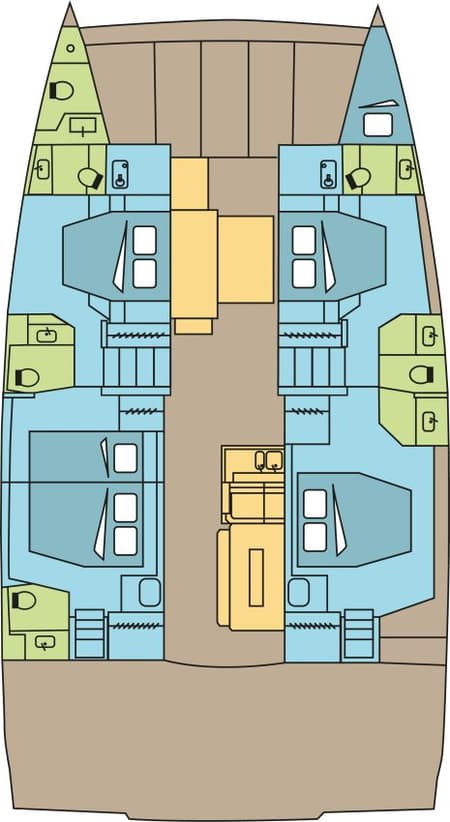 Charter Rental Catamaran BABBAGE in Seychelles Layout | Yacht4Less