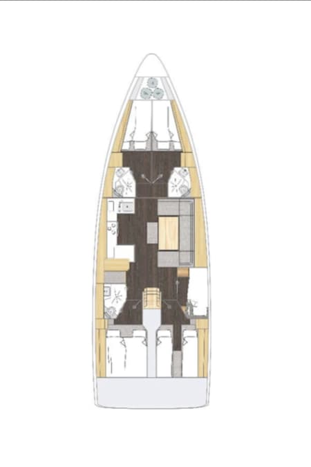Charter Rental Sailboat Lady Andaman in Thailand Layout | Yacht4Less