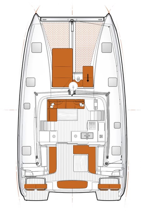 Charter Rental Catamaran Kale I in Turkey Layout | Yacht4Less