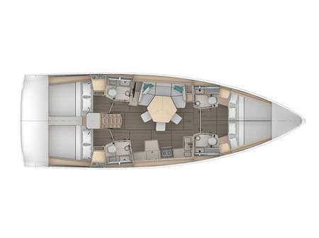 Charter Rental Sailboat Dama in Croatia Layout | Yacht4Less