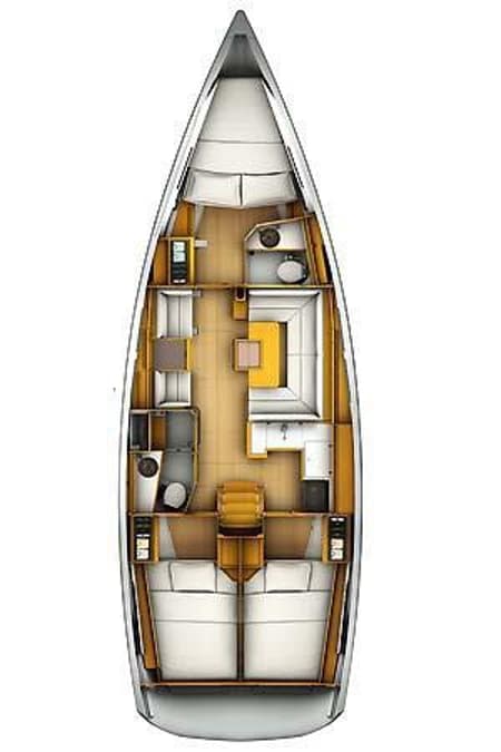 Charter Rental Sailboat Star Gazer in Croatia Layout | Yacht4Less