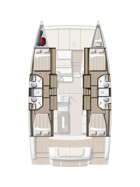 Charter Rental Catamaran Joyous in Thailand Layout | Yacht4Less