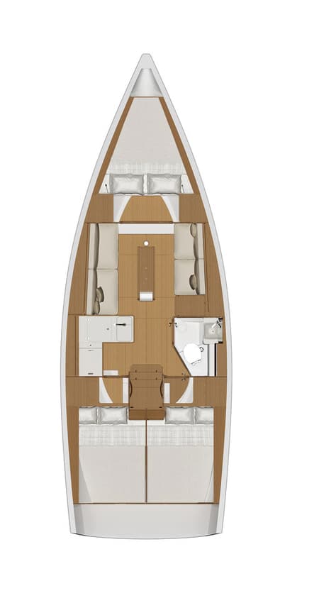Charter Rental Sailboat Minion in Croatia Layout | Yacht4Less