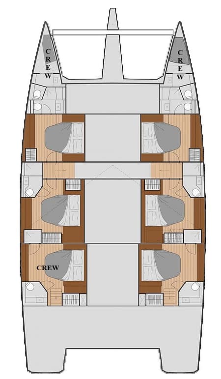 Charter Rental Catamaran LA PERLE in BVI Layout | Yacht4Less