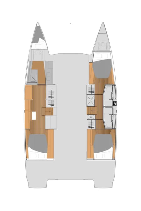 Charter Rental Catamaran Chammak Challo in Thailand Layout | Yacht4Less
