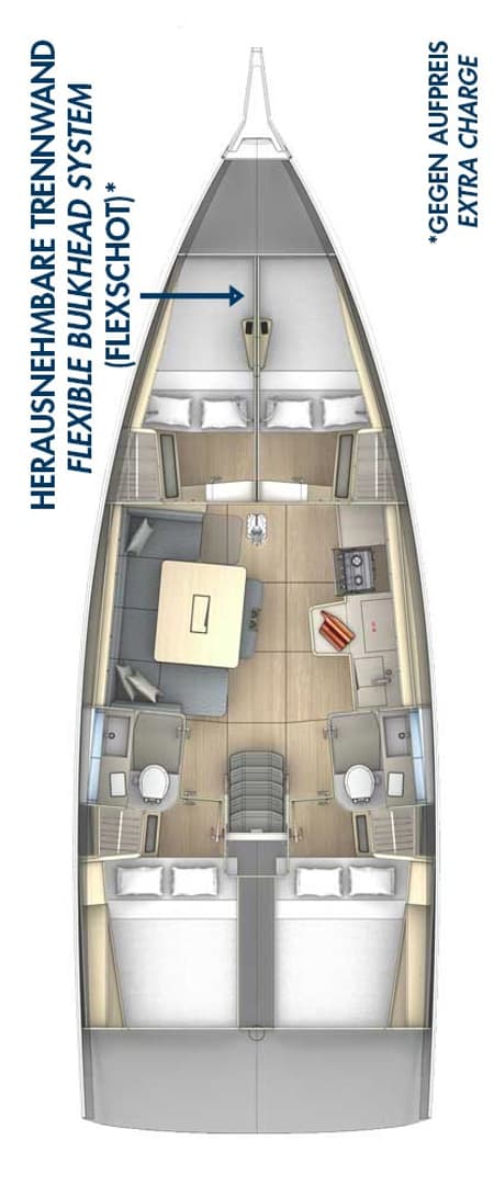 Charter Rental Sailboat Bella II in Croatia Layout | Yacht4Less