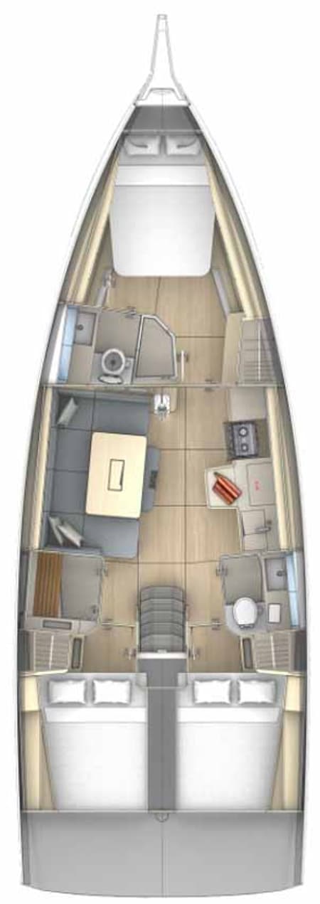 Charter Rental Sailboat Leni in Croatia Layout | Yacht4Less