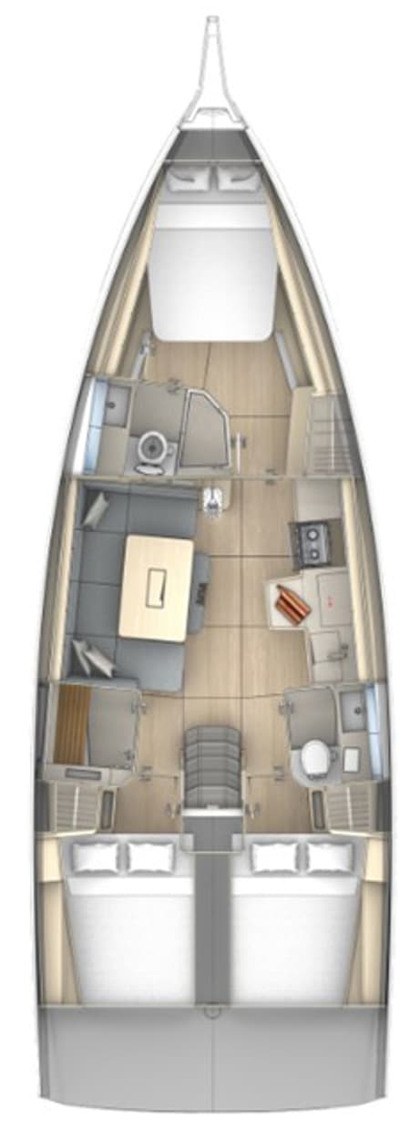Charter Rental Sailboat Inspire II in Croatia Layout | Yacht4Less