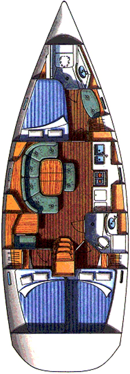 Charter Rental Sailboat Milica in Greece Layout | Yacht4Less
