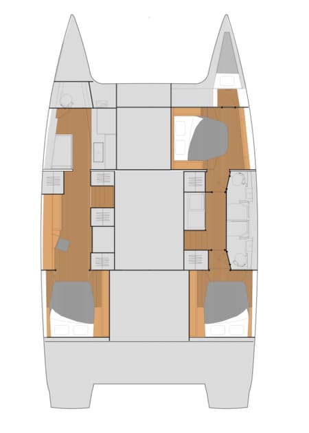 Charter Rental Catamaran Aquaphoria in USVI Layout | Yacht4Less