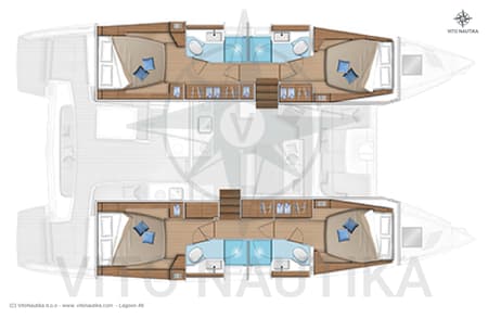Charter Rental Catamaran Venice Beach in Croatia Layout | Yacht4Less