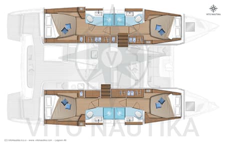 Charter Rental Catamaran Little Havana in Croatia Layout | Yacht4Less