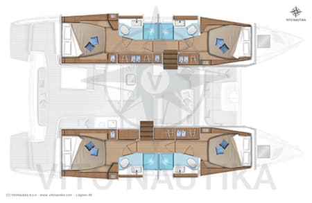 Charter Rental Catamaran Long Island in Croatia Layout | Yacht4Less