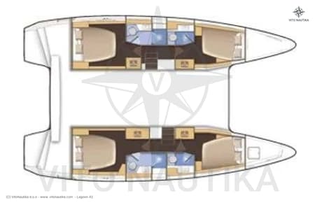 Charter Rental Catamaran Mare Solero in Croatia Layout | Yacht4Less