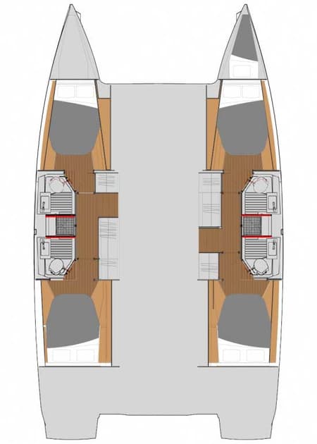 Charter Rental Catamaran Follow the Sun in Croatia Layout | Yacht4Less
