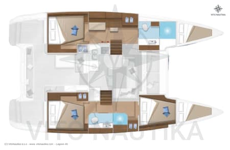 Charter Rental Catamaran Yolo in Croatia Layout | Yacht4Less