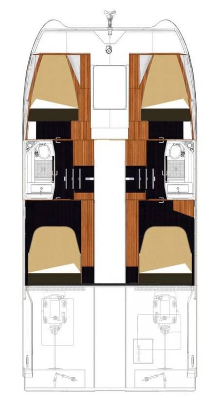Charter Rental Power Catamaran Mare Tortuga in Croatia Layout | Yacht4Less
