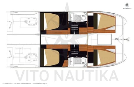 Charter Rental Power Catamaran Mare Tortuga in Croatia Layout | Yacht4Less
