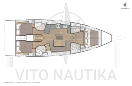 Charter Rental Sailboat Contessa di Mare in Croatia Layout | Yacht4Less