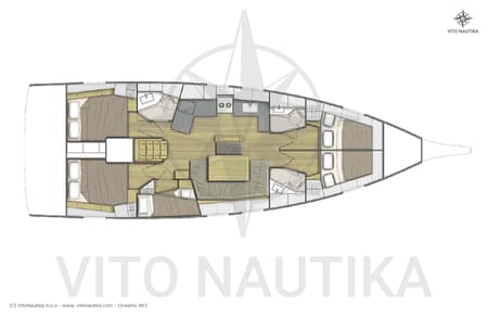 Charter Rental Sailboat Vento di Mare in Croatia Layout | Yacht4Less