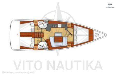 Charter Rental Sailboat Mare Aeolos in Croatia Layout | Yacht4Less