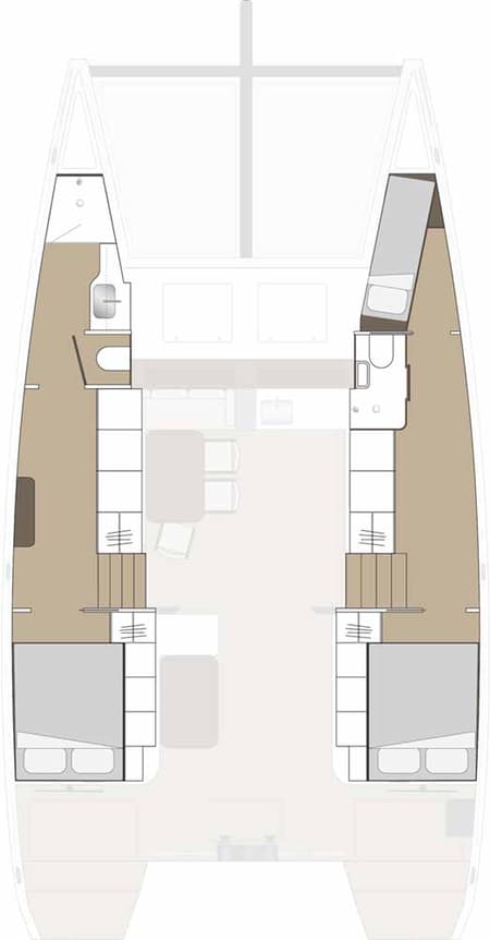 Charter Rental Catamaran Silence in Croatia Layout | Yacht4Less