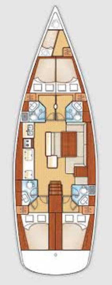 Charter Rental Sailboat Promise in Greece Layout | Yacht4Less