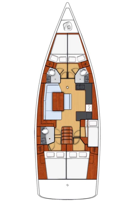 Charter Rental Sailboat CAMILLA in Sweden Layout | Yacht4Less