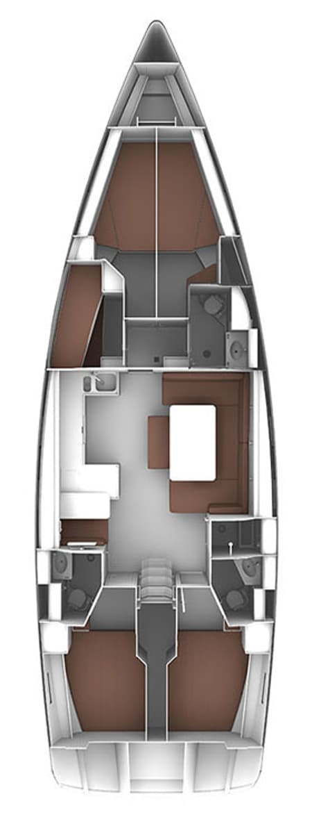 Charter Rental Sailboat Vela Tonka in Croatia Layout | Yacht4Less