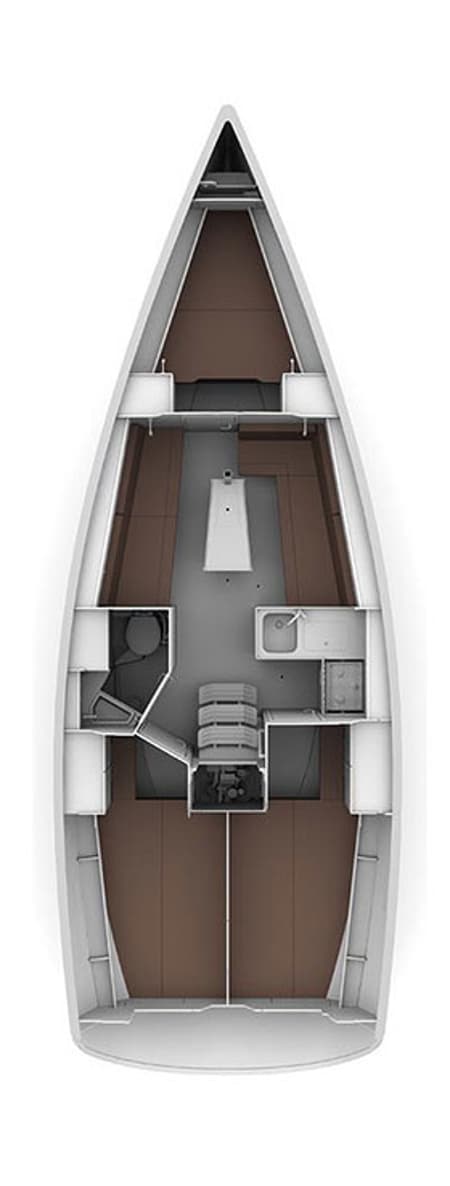 Charter Rental Sailboat Tonkica in Croatia Layout | Yacht4Less