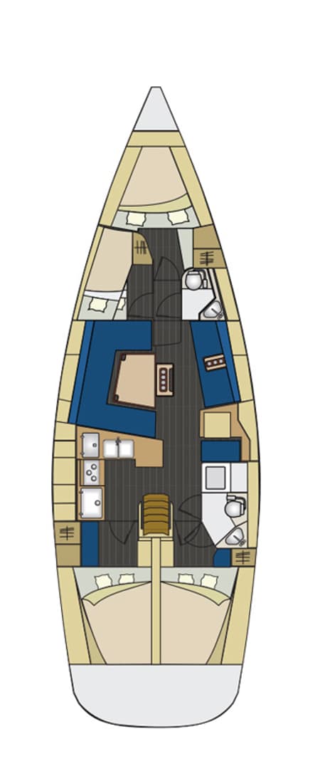Charter Rental Sailboat Okea Iris in Greece Layout | Yacht4Less