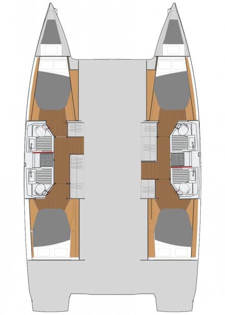 Charter Rental Catamaran Felis in Croatia Layout | Yacht4Less