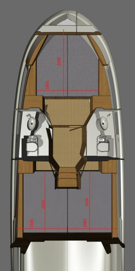 Charter Rental Motorboat Sabina in Croatia Layout | Yacht4Less