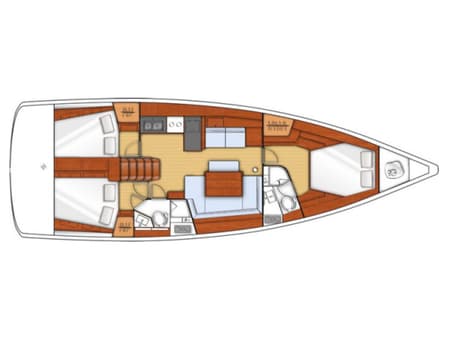 Charter Rental Sailboat Hande in Turkey Layout | Yacht4Less