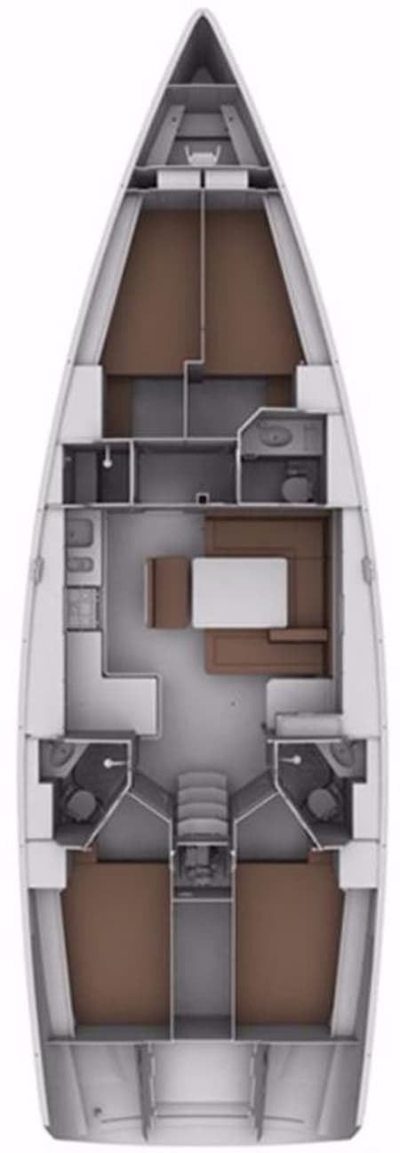 Charter Rental Sailboat Wolke 7 in Greece Layout | Yacht4Less