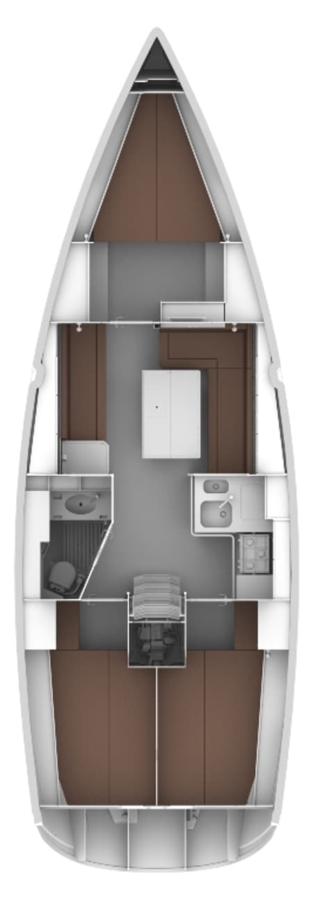 Charter Rental Sailboat Sea Wolf in Croatia Layout | Yacht4Less