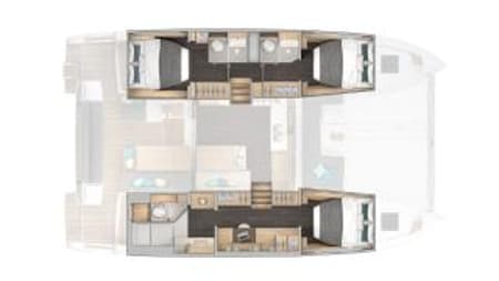 Charter Rental Catamaran Solution in Croatia Layout | Yacht4Less