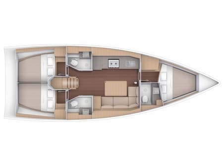 Charter Rental Sailboat Gin Fizz in Greece Layout | Yacht4Less