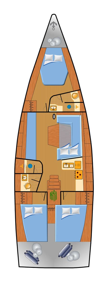 Charter Rental Sailboat Hugo in Croatia Layout | Yacht4Less