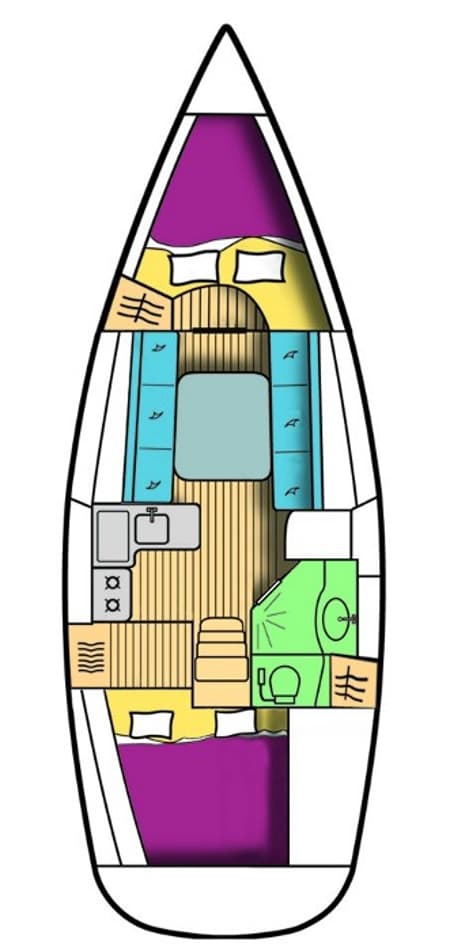 Charter Rental Sailboat No regrets in Thailand Layout | Yacht4Less
