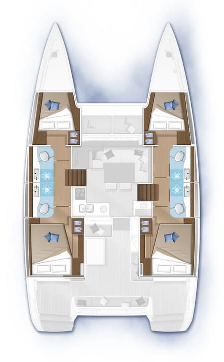 Charter Rental Catamaran Arctic Charm in Norway Layout | Yacht4Less