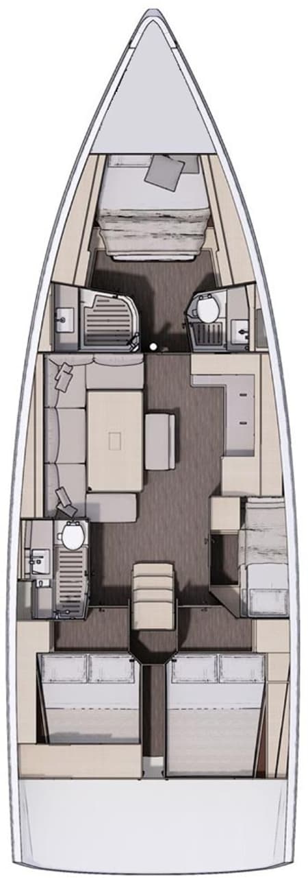 Charter Rental Sailboat Bellatrix in Croatia Layout | Yacht4Less