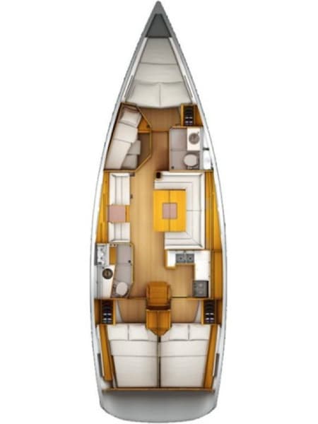 Charter Rental Sailboat Aeriko in Greece Layout | Yacht4Less