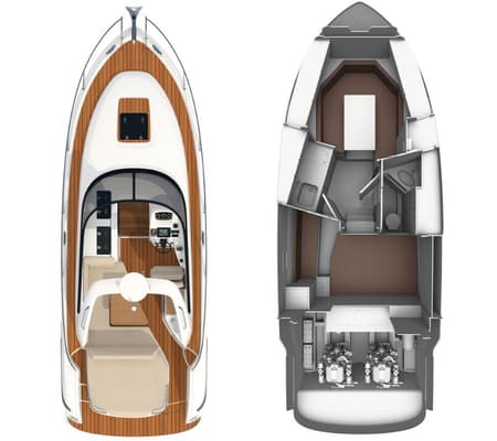 Charter Rental Motorboat Roma in Croatia Layout | Yacht4Less