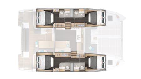 Charter Rental Catamaran Aelia in Greece Layout | Yacht4Less