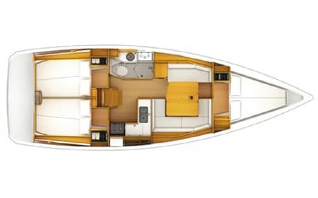 Charter Rental Sailboat Soprano in Croatia Layout | Yacht4Less