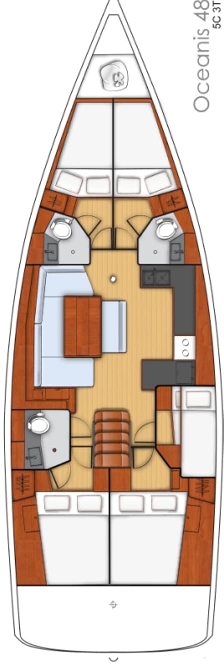 Charter Rental Sailboat Summer Dream in Croatia Layout | Yacht4Less